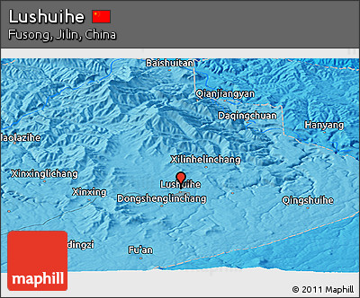 Political Panoramic Map of Lushuihe