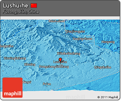 Political Panoramic Map of Lushuihe