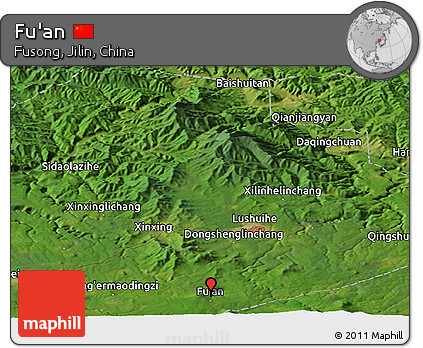 Satellite Panoramic Map of Fu'an