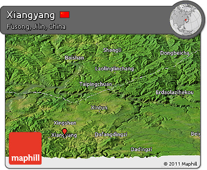 Satellite Panoramic Map of Xiangyang