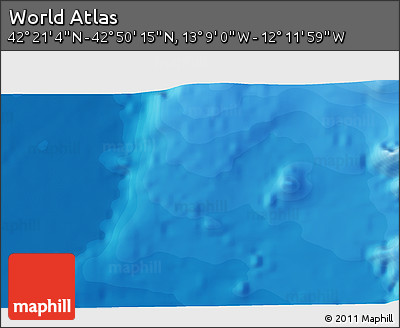 Political 3D Map of the Area around 42° 35' 40" N, 12° 40' 30" W