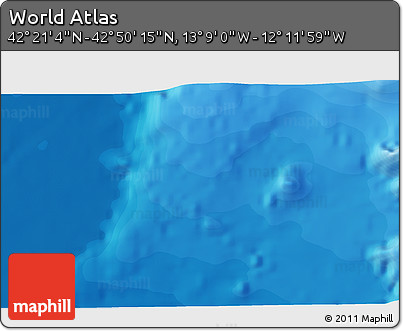 Political 3D Map of the Area around 42° 35' 40" N, 12° 40' 30" W
