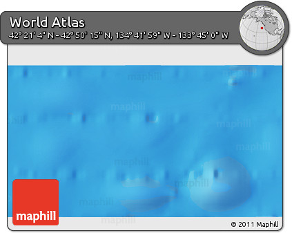 Physical 3D Map of the Area around 42° 35' 40" N, 134° 13' 29" W