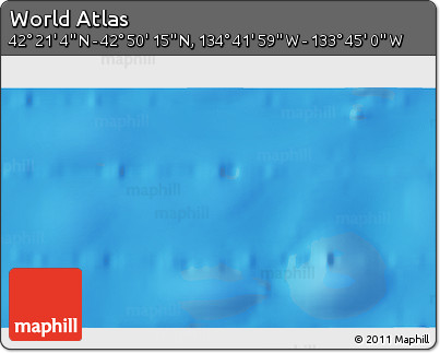 Physical 3D Map of the Area around 42° 35' 40" N, 134° 13' 29" W