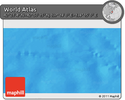 Physical 3D Map of the Area around 42° 35' 40" N, 137° 46' 30" E