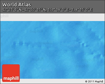 Physical 3D Map of the Area around 42° 35' 40" N, 137° 46' 30" E