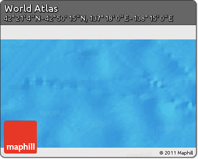 Physical 3D Map of the Area around 42° 35' 40" N, 137° 46' 30" E