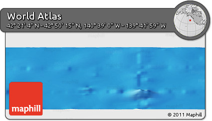 Physical Panoramic Map of the Area around 42° 35' 40" N, 140° 10' 30" W