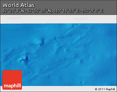 Physical 3D Map of the Area around 42° 35' 40" N, 149° 40' 30" E