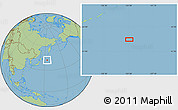 Savanna Style Location Map of the area around 42° 35' 40" N, 153° 55' 30" E