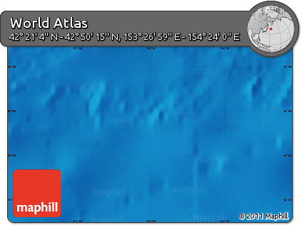Physical Map of the Area around 42° 35' 40" N, 153° 55' 30" E