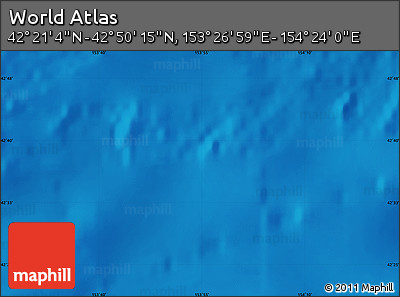 Physical Map of the Area around 42° 35' 40" N, 153° 55' 30" E