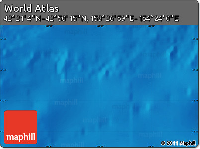 Physical Map of the Area around 42° 35' 40" N, 153° 55' 30" E