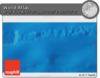 Physical 3D Map of the Area around 42° 35' 40" N, 161° 34' 29" E