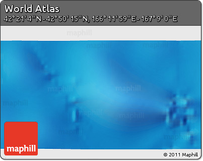 Physical 3D Map of the Area around 42° 35' 40" N, 166° 40' 30" E