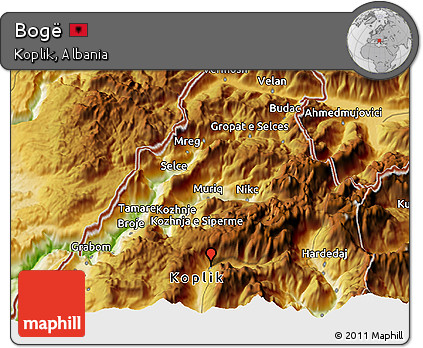 Physical 3D Map of Bogë