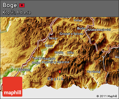 Physical 3D Map of Bogë