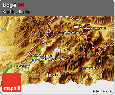 Physical 3D Map of Bogë
