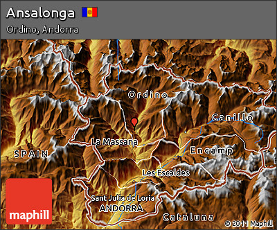 Physical 3D Map of Ansalonga