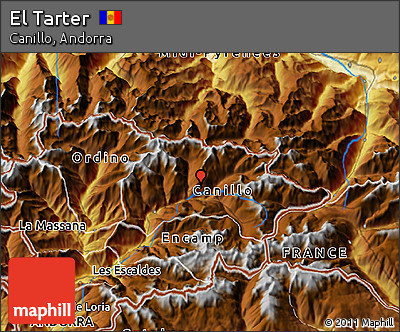 Physical 3D Map of El Tarter