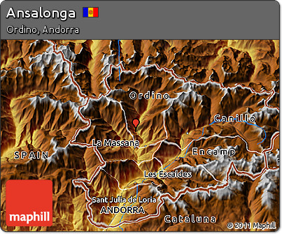 Physical 3D Map of Ansalonga