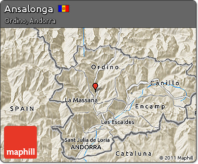 Shaded Relief 3D Map of Ansalonga