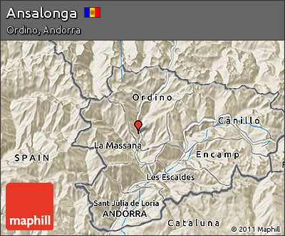 Shaded Relief 3D Map of Ansalonga