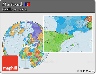 Political Location Map of Meritxell