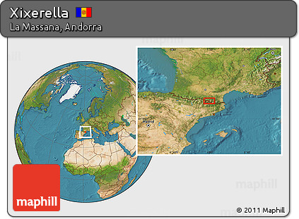 Satellite Location Map of Xixerella