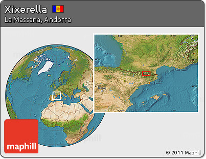 Satellite Location Map of Xixerella