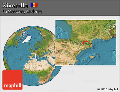 Satellite Location Map of Xixerella