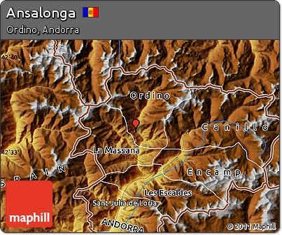 Physical Map of Ansalonga