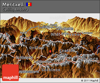 Physical Panoramic Map of Meritxell