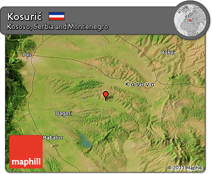 Satellite 3D Map of Kosurić