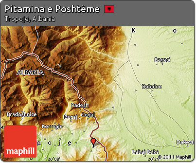 Physical Map of Pitamina E Poshtëme