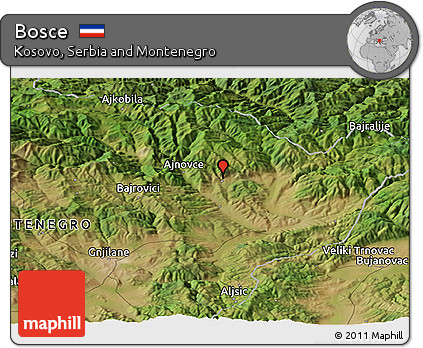 Satellite Panoramic Map of Bosce