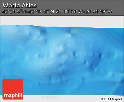 Political 3D Map of the Area around 42° 35' 40" N, 21° 10' 29" W