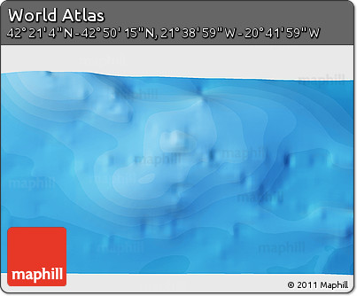 Political 3D Map of the Area around 42° 35' 40" N, 21° 10' 29" W