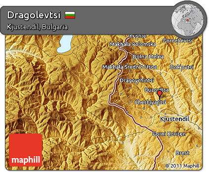 Physical 3D Map of Dragolevtsi