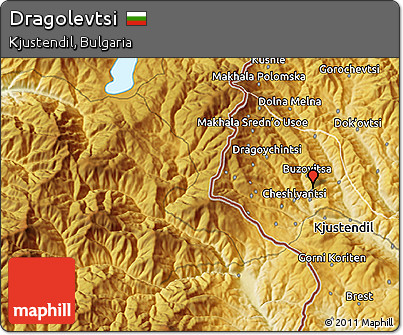 Physical 3D Map of Dragolevtsi