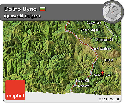 Satellite 3D Map of Dolno Uyno