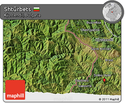 Satellite 3D Map of Shtŭrbets