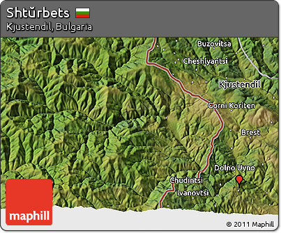 Satellite 3D Map of Shtŭrbets