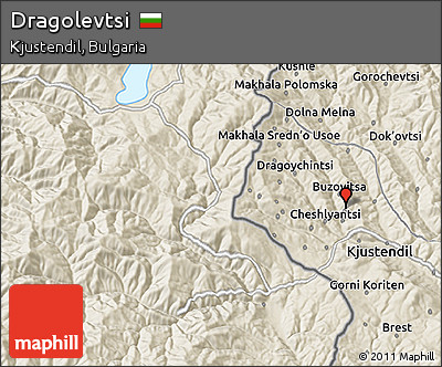 Shaded Relief 3D Map of Dragolevtsi