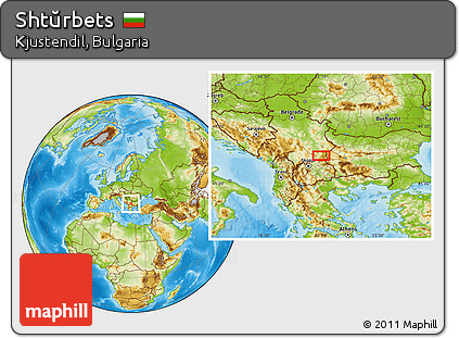 Physical Location Map of Shtŭrbets