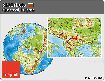 Physical Location Map of Shtŭrbets