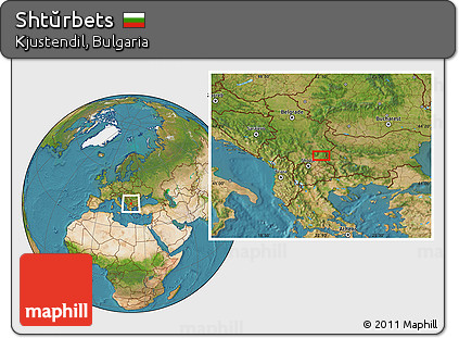 Satellite Location Map of Shtŭrbets