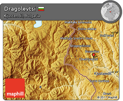 Physical Map of Dragolevtsi