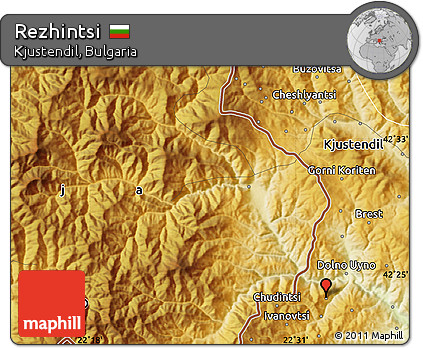 Physical Map of Rezhintsi