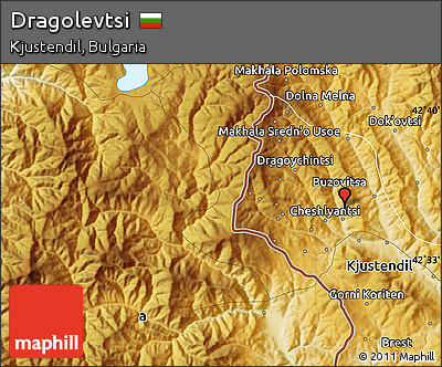 Physical Map of Dragolevtsi